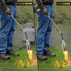 Close-up of GasBRUH propane torch nozzle and igniter