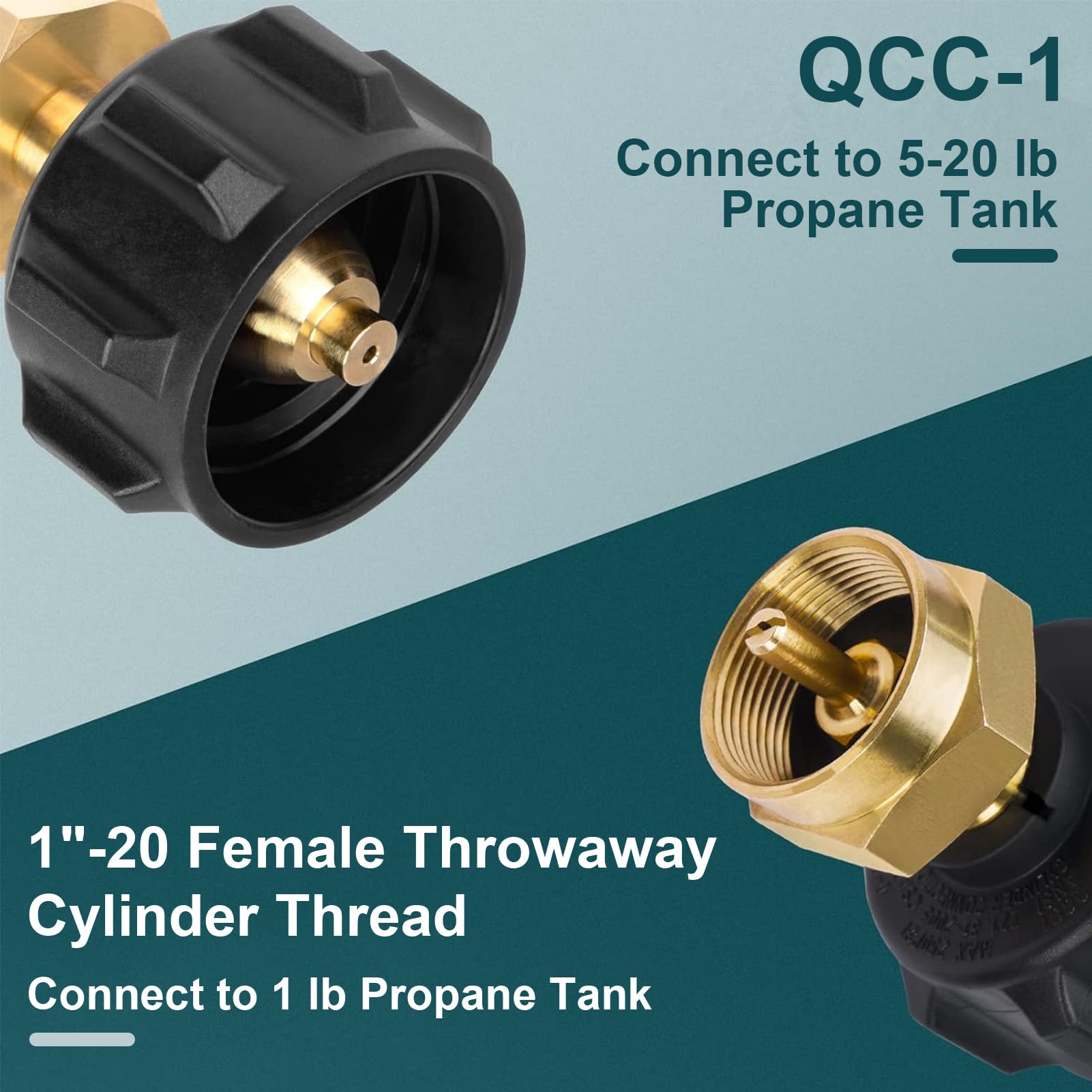 Close-up of GASPRO Propane Refill Adapter connection point