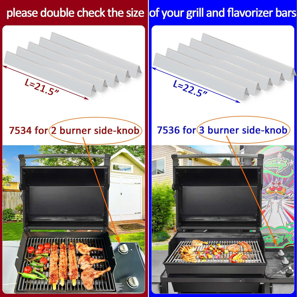 Close-up of GasSaf Flavorizer Bars dimensions and shape