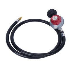 Close-up of GasSaf propane regulator brass connection