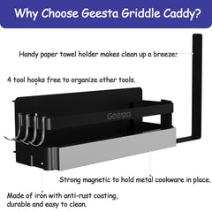 Close-up of Geesta Griddle Caddy magnetic stripe