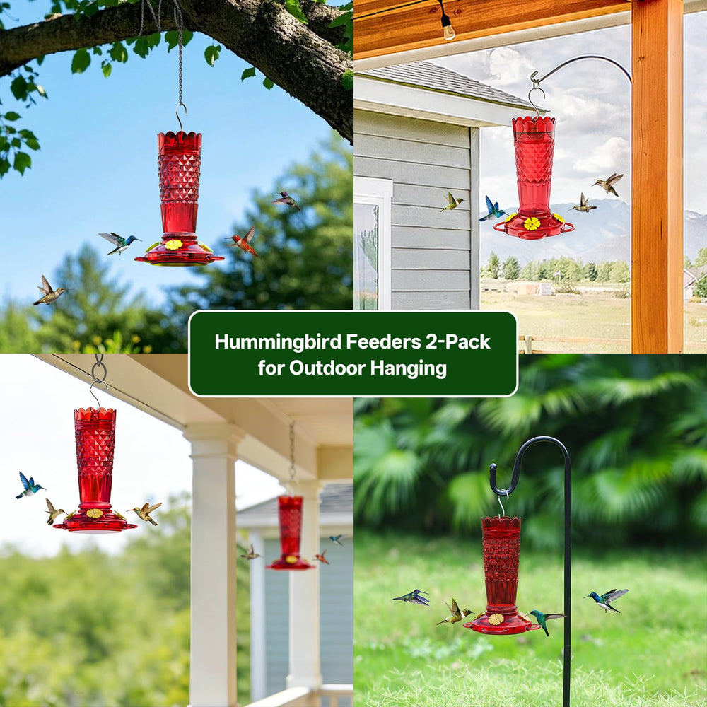 Close-up of GelinRedcap Hummingbird Feeder nectar capacity
