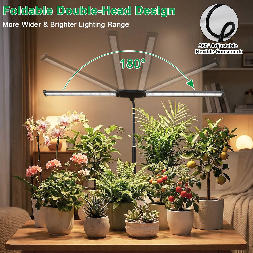 Close-up of GHodec Grow Light showing timer controls