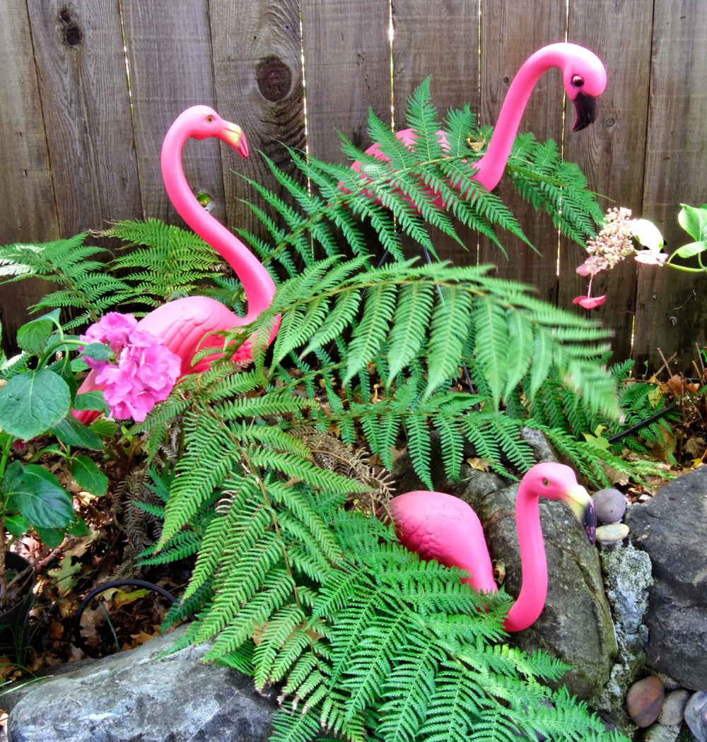 Close-up of GiftExpress Pink Flamingo statue details