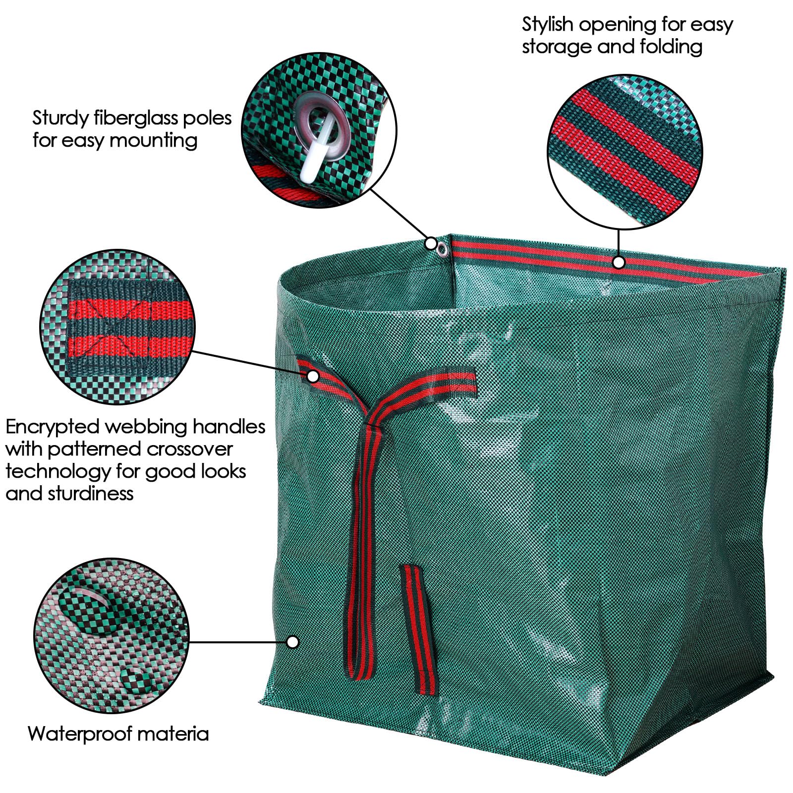 Close-up of GIJHXIK gardening gloves included with garden bags