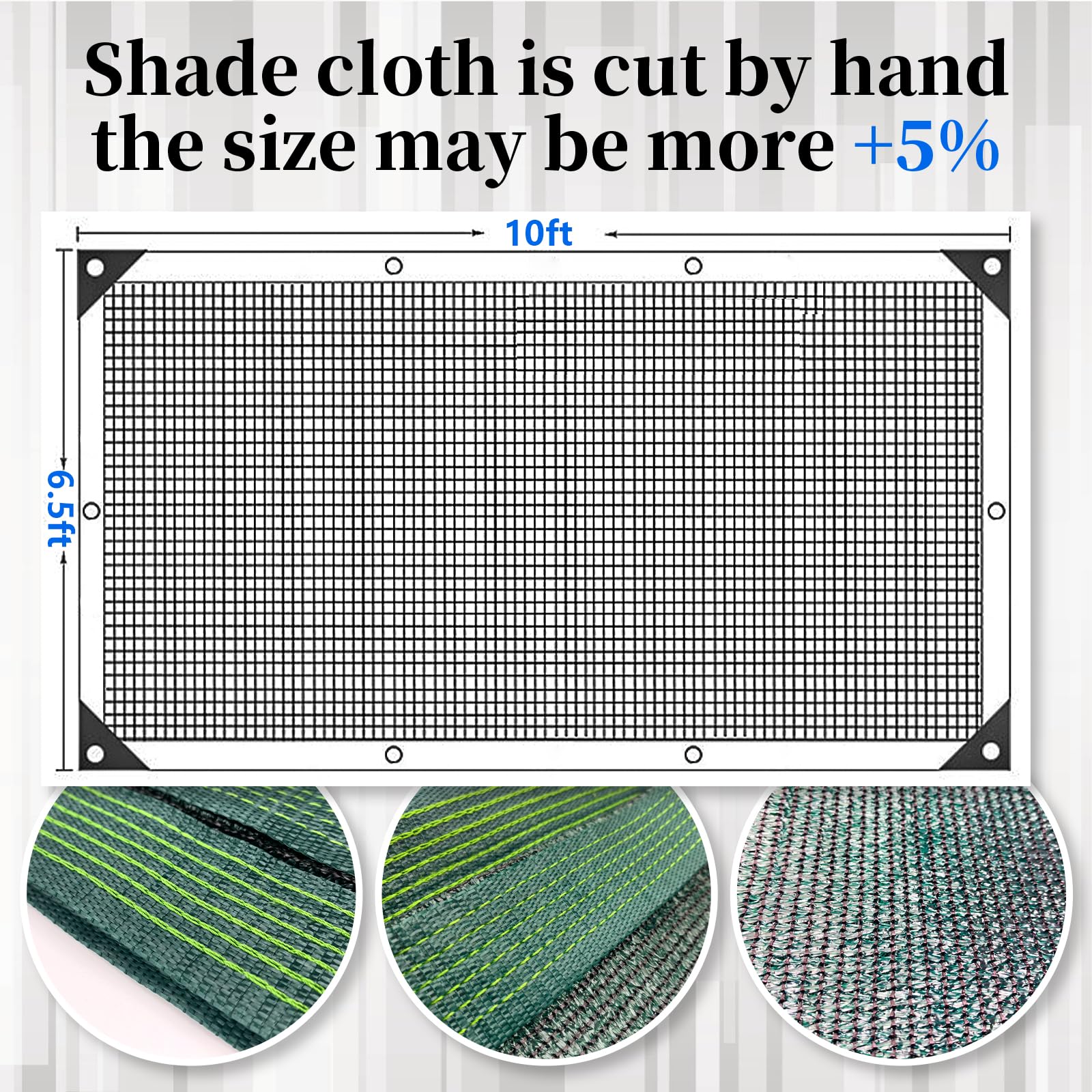 Close-up of Glieskir Shade Cloth HDPE material texture