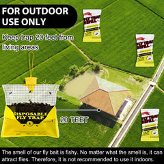 Close-up of Glovv fly bait packet showing ingredients