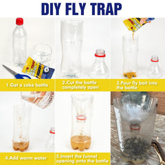 Close-up of Glovv fly bait packet with blue packaging