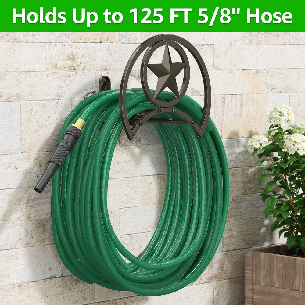 Close-up of GOFORWILD Garden Hose Holder star design