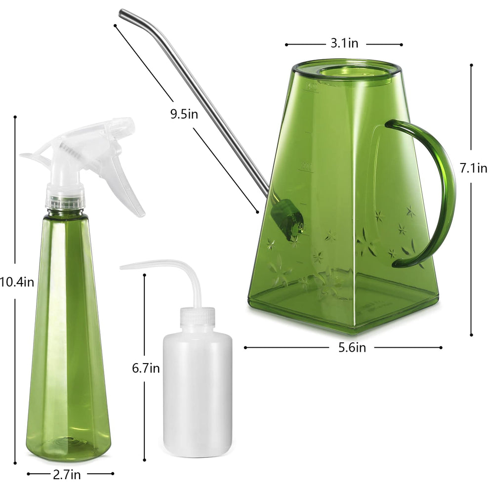 Close-up of Goowin watering can's long stainless steel spout