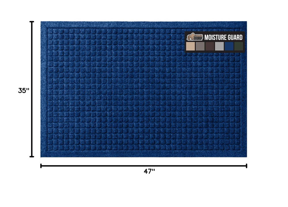 Close-up of GORILLA GRIP HydroABSORB Door Mat textured rubber backing