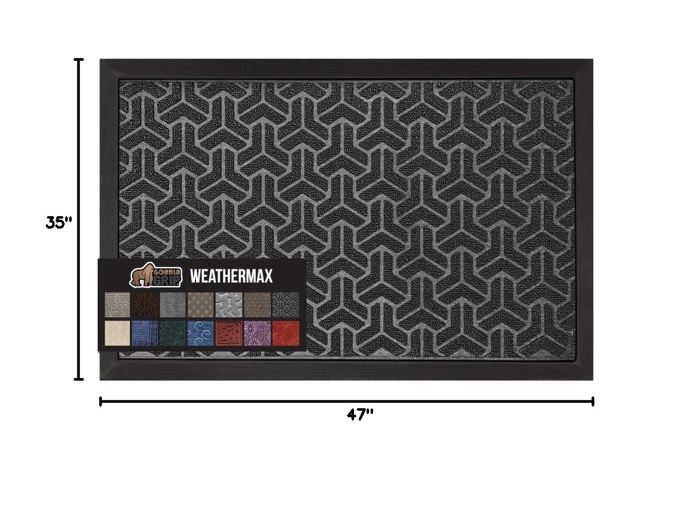 Close-up of GORILLA GRIP WeatherMAX Door Mat textured surface