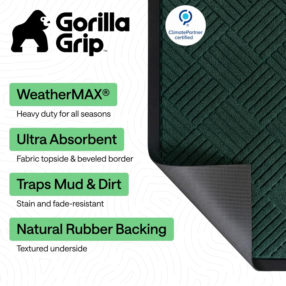 Close-up of GORILLA GRIP WeatherMAX Doormat texture