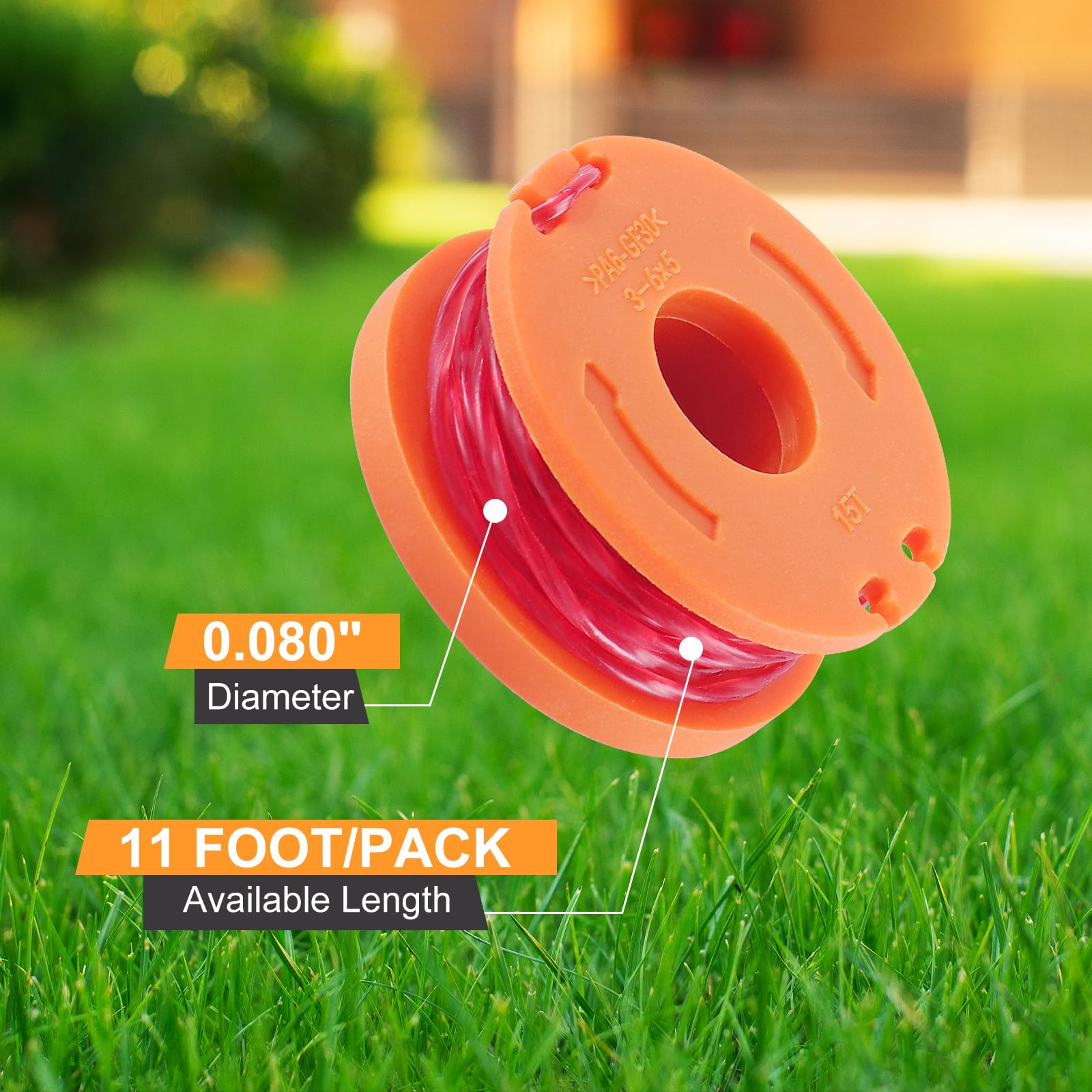 Close-up of GOSDENG Weed Eater String spool showing the nylon line