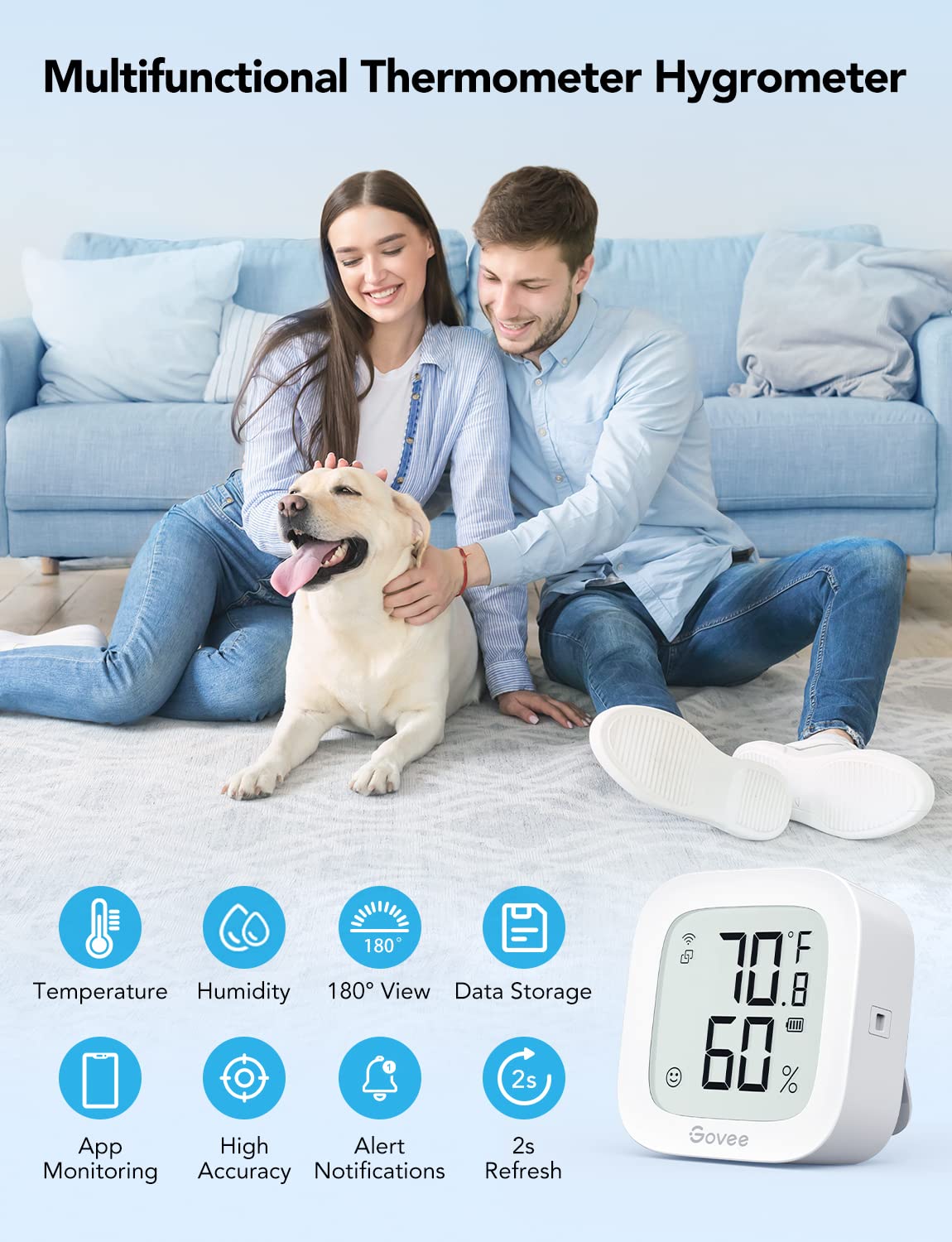 Close-up of Govee H5103 sensor features