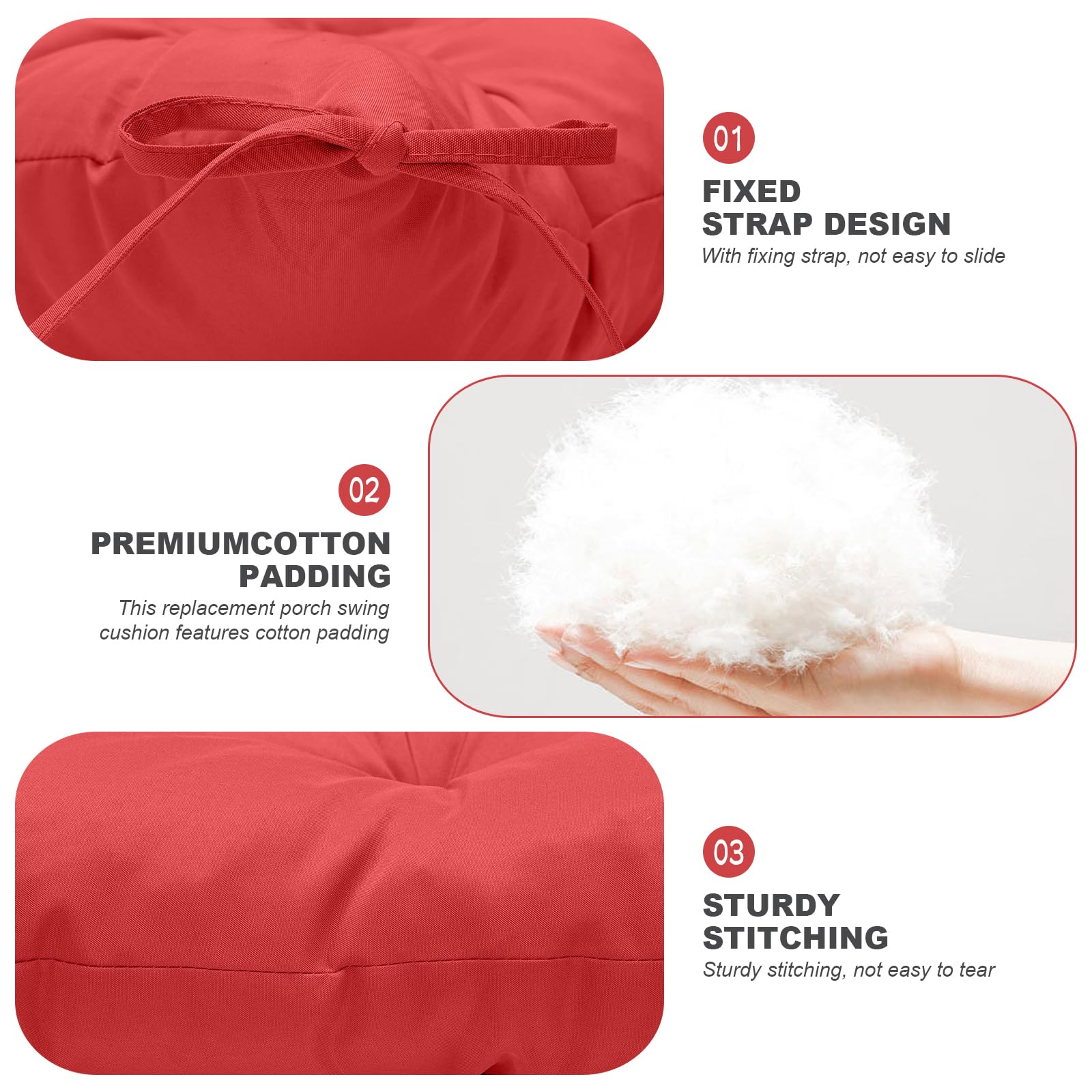 Close-up of GPQAWER porch swing cushion fabric texture