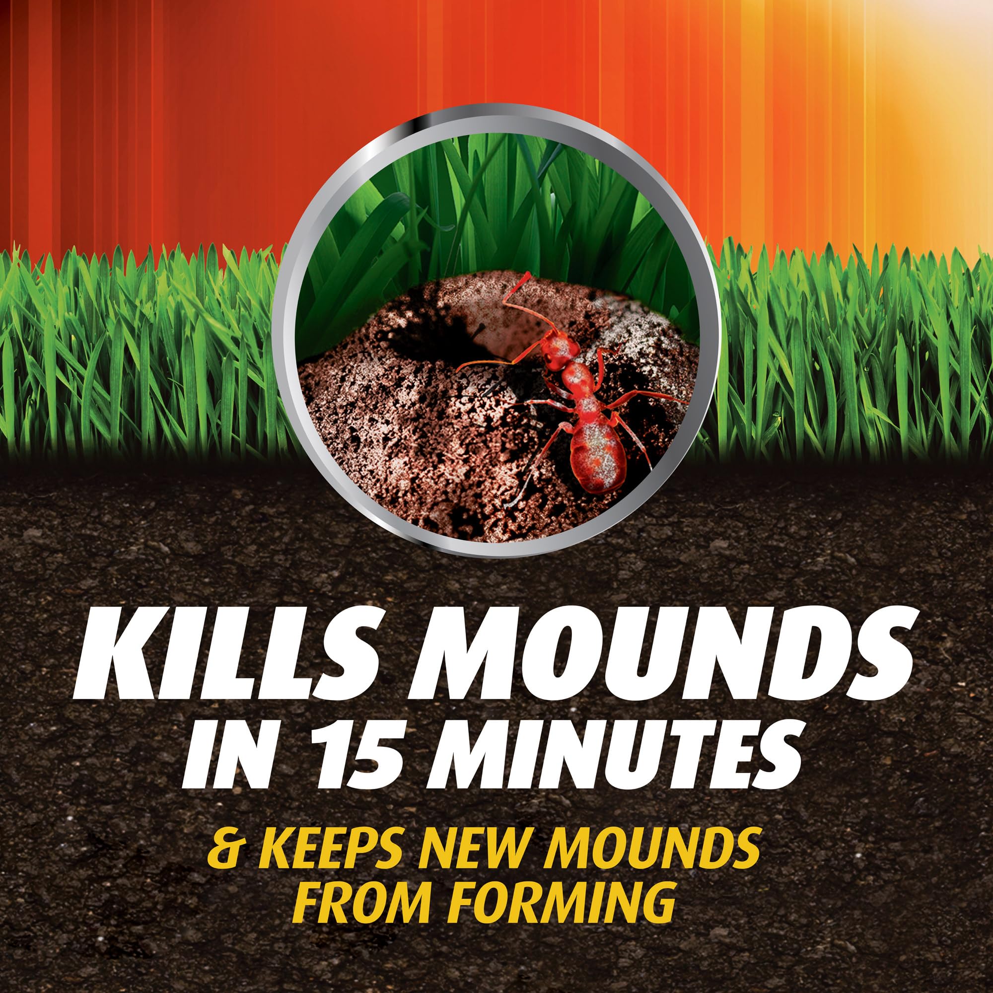Close-up of granules from Ortho Fire Ant Killer Mound