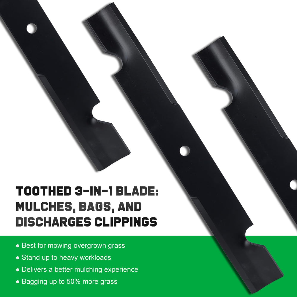 Close-up of Grasscool mower blades center hole