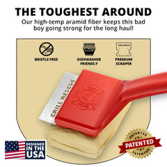 Close-up of Grill Rescue aramid-fiber cleaning head