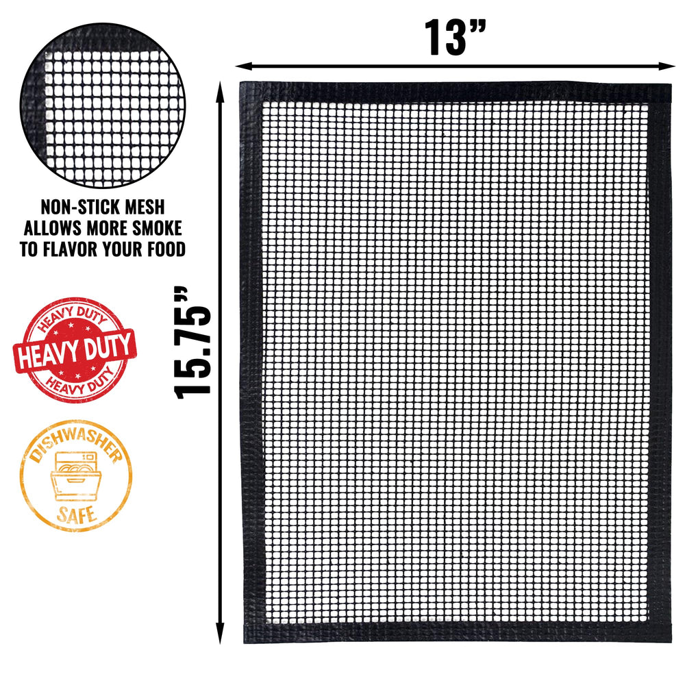 Close-up of Grillaholics Nonstick Mesh Grill Mat texture