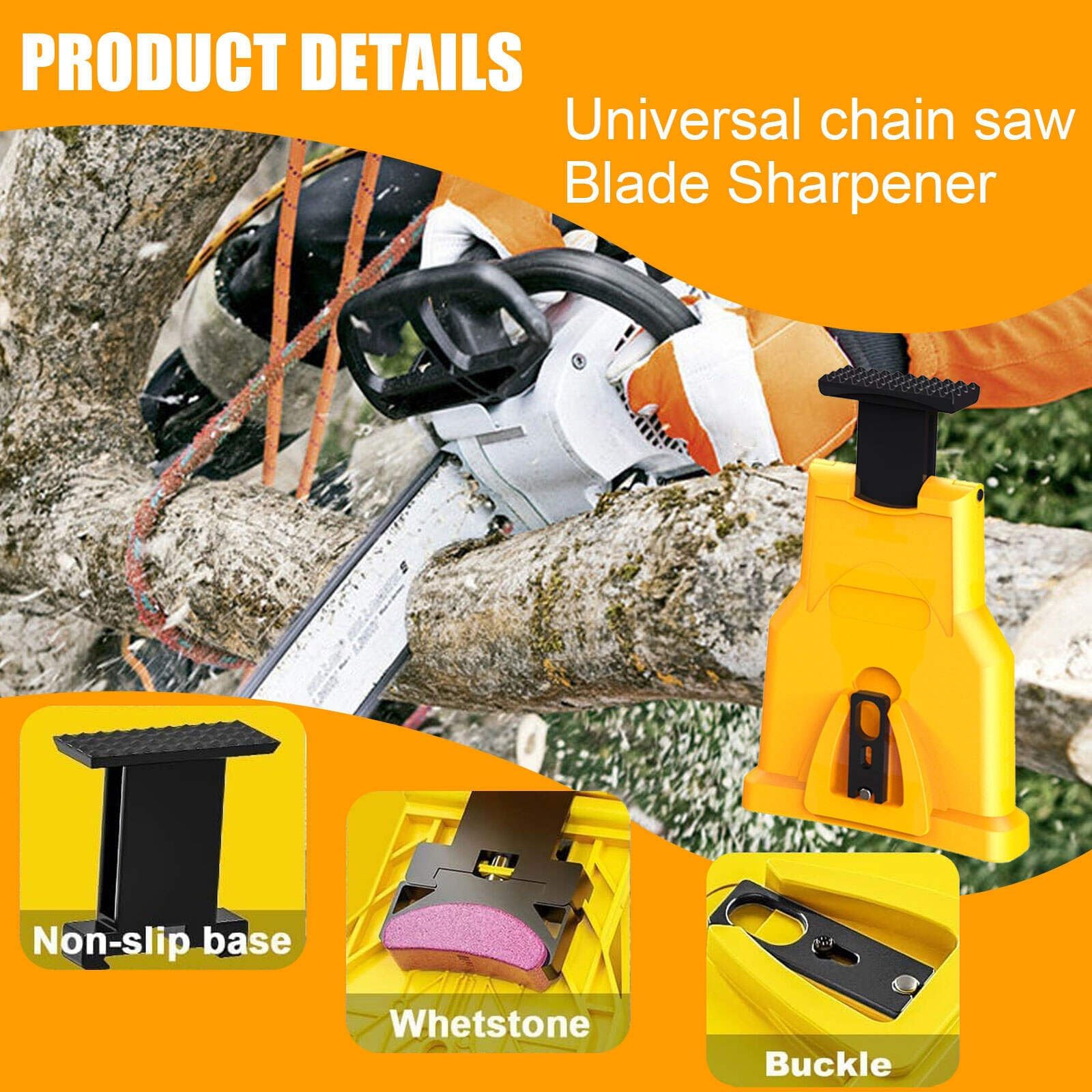 Close-up of grinding stone for Dekvoraq Chainsaw Sharpener