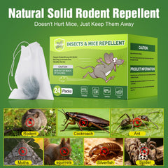 Close-up of GRLEP peppermint oil mouse repellent pellet
