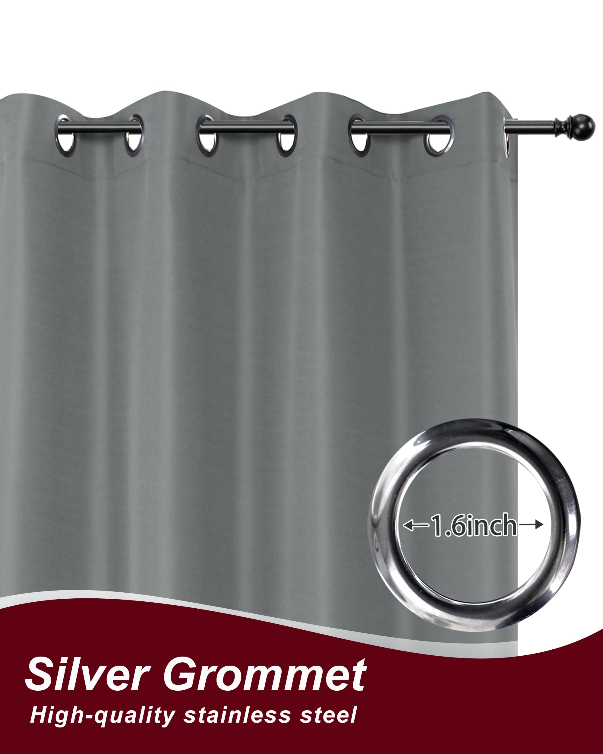 Close-up of grommet design on HolidayIdeas outdoor curtains