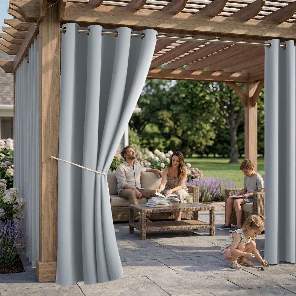 Close-up of grommet detail on DIVA EN CAMINO DEC Outdoor Curtain