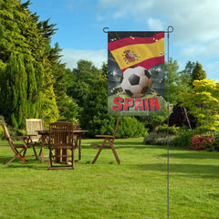 Close-up of grommet on OHOLPCAE Double-Sided Spain Garden Flag