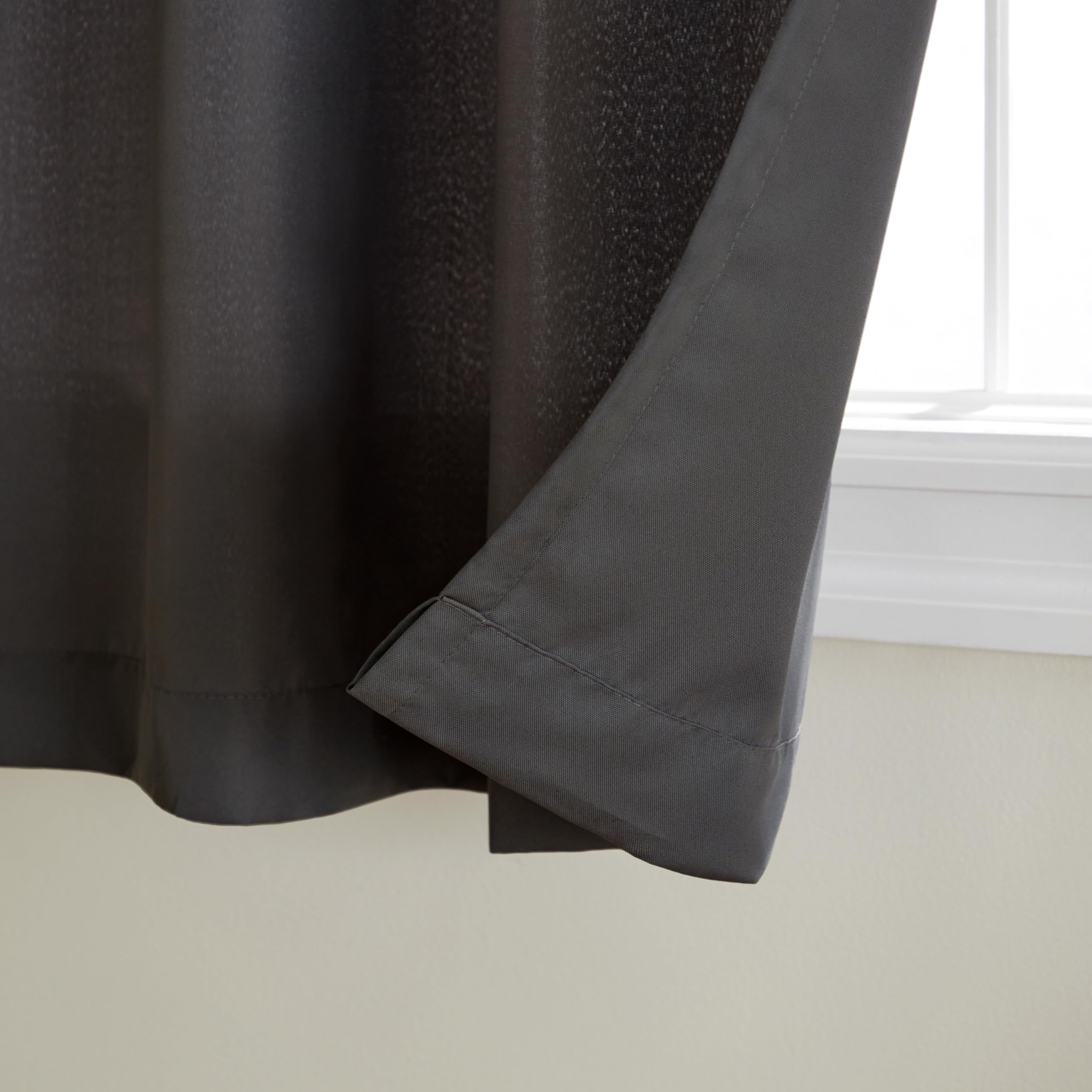 Close-up of grommet top of TOWN & COUNTRY BASICS Heavyweight Curtains
