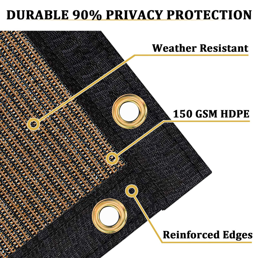 Close-up of grommets on Shade&Beyond Fence Privacy Screen