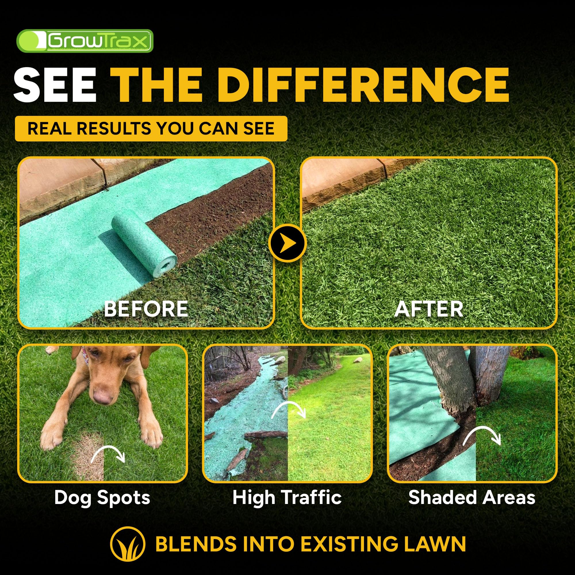 Close-up of GROWTRAX Biodegradable Grass Seed Mat texture
