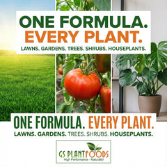 Close-up of GS Plant Foods Liquid Kelp Fertilizer label