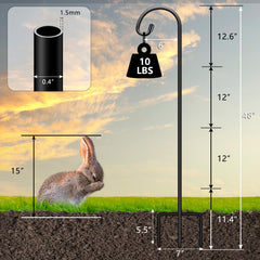 Close-up of Gtongoko shepherd hook showing adjustable height feature