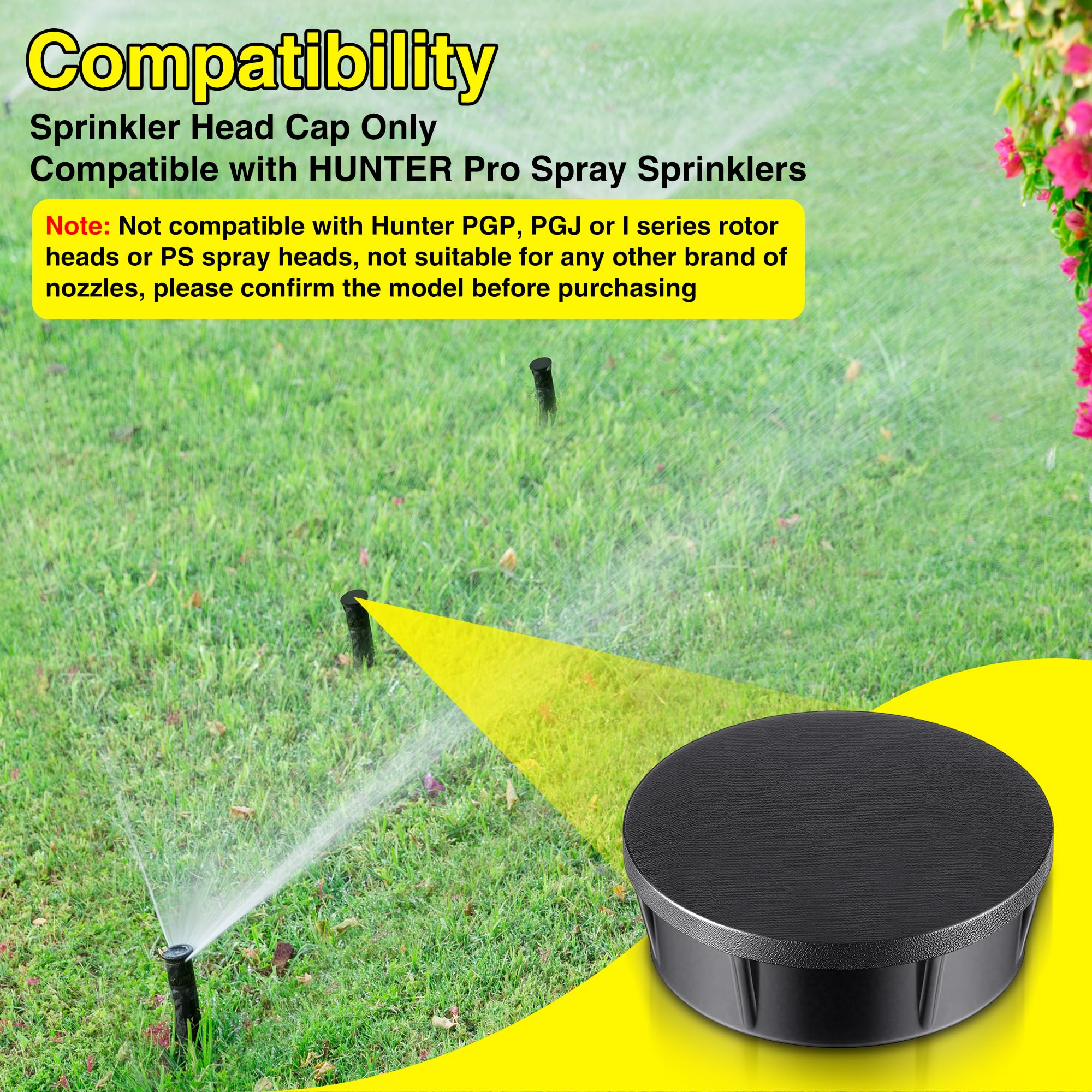 Close-up of Gulfmew sprinkler head cap with rubber O-ring