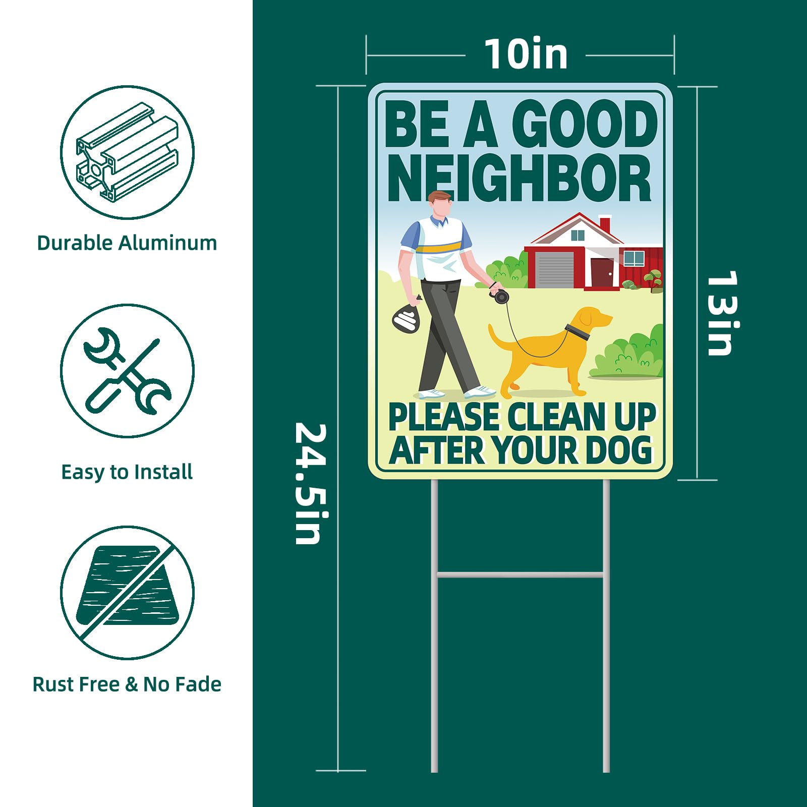 Close-up of GXGGUS dog sign message
