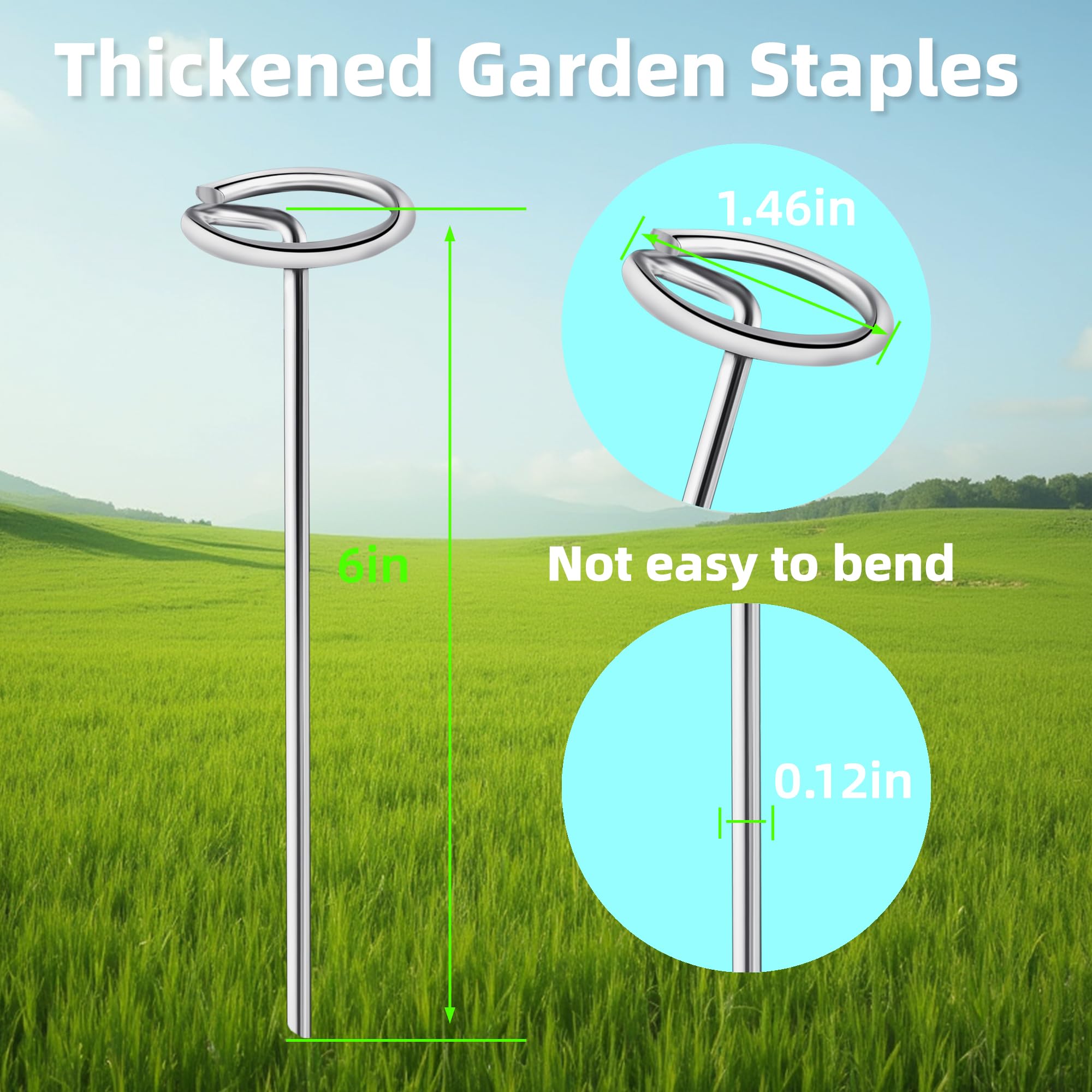Close-up of GXZKLMMY galvanized steel landscape pins