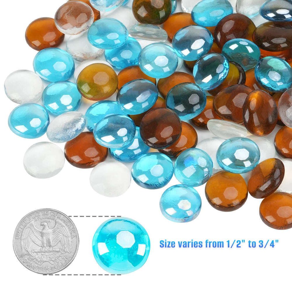 Close-up of hand-polished Mr. Fireglass beads