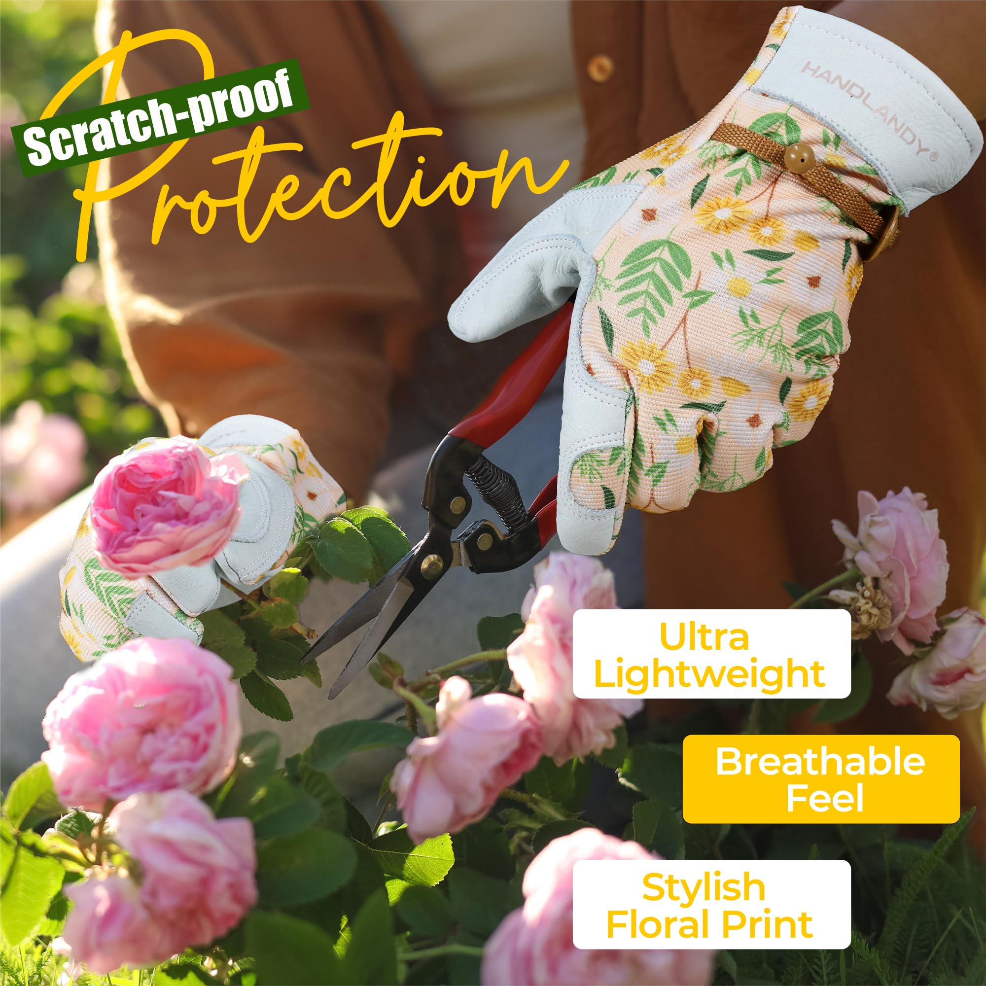 Close-up of HANDLANDY Gloves adjustable wrist strap