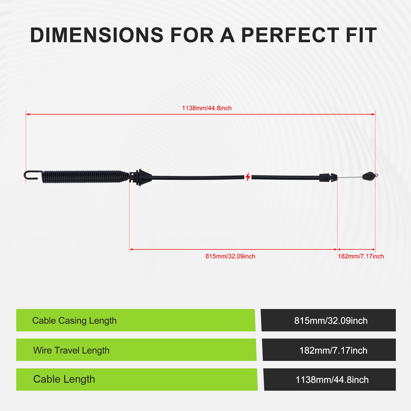 Close-up of Harbot 175067 stainless steel clutch cable