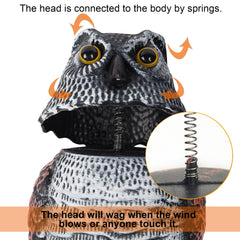 Close-up of Hausse Mini Owl Decoy showing realistic features