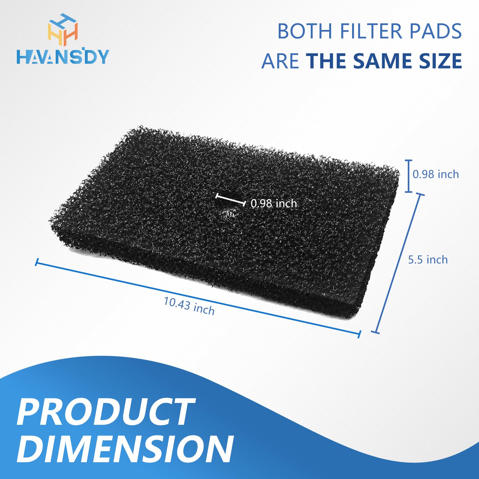 Close-up of HAVANSIDY fine filter pad