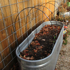 Close-up of Hdeoops Greenhouse Hoops connectors and clamps