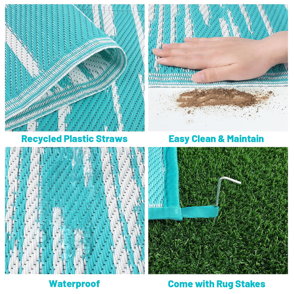 Close-up of HEBE Outdoor Rug material texture