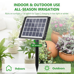 Close-up of HEKIWAY Solar Drip Irrigation System solar panel