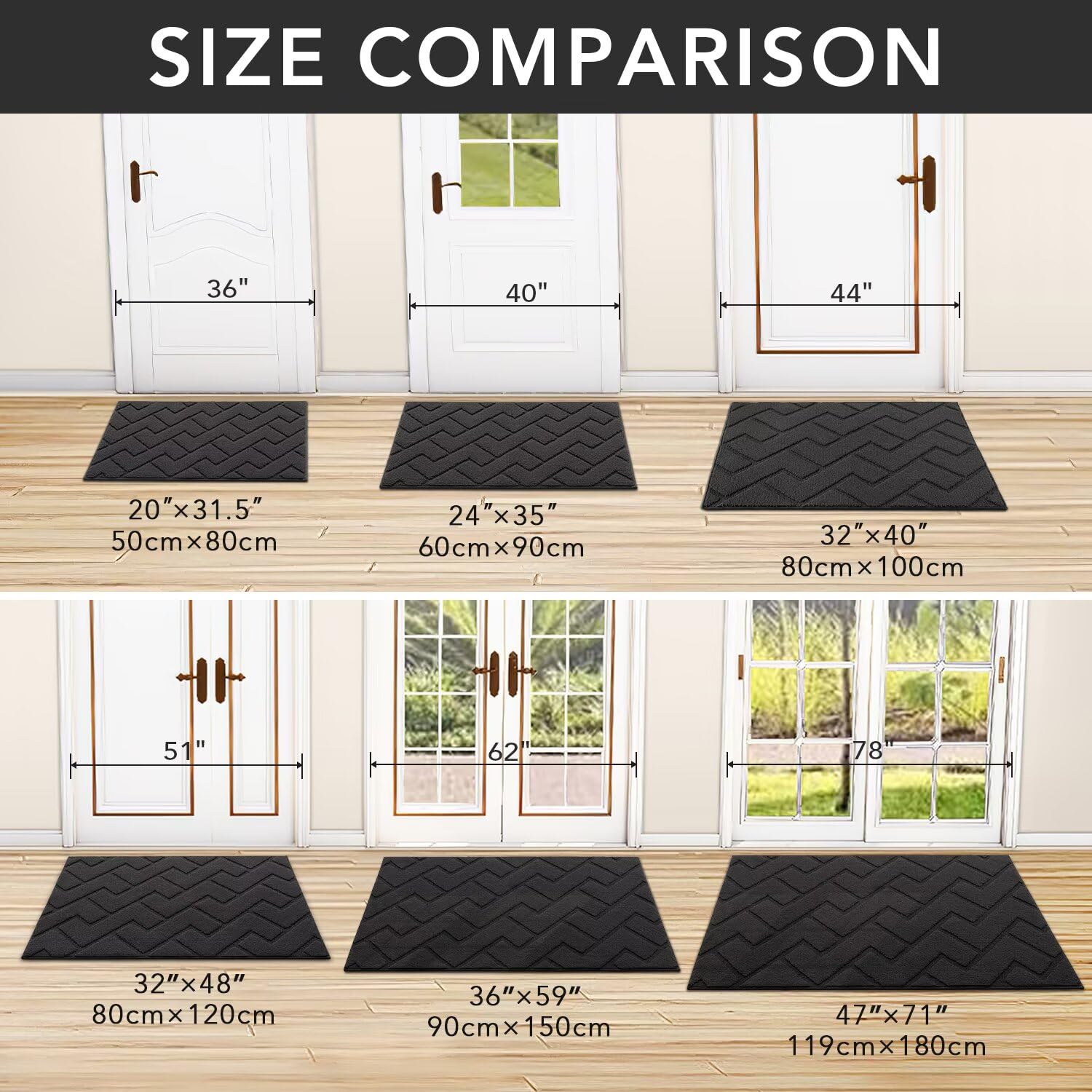 close-up of hicorfe doormat's low-profile design