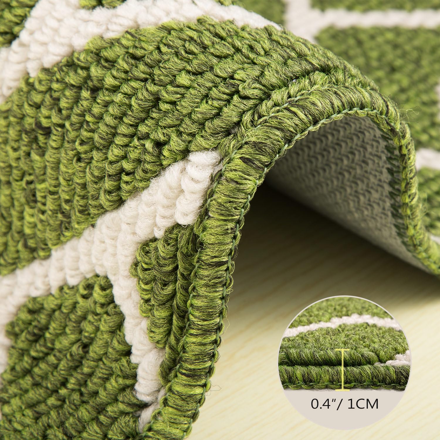 close-up of hicorfe Indoor Doormat rib fabric texture