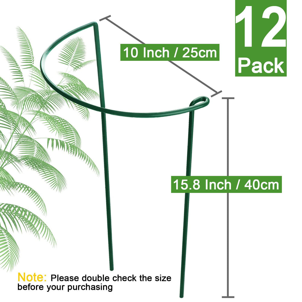 Close-up of HiGift plant stakes showing the sturdy iron construction