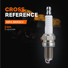 Close-up of Hipa DCPR8E spark plug construction