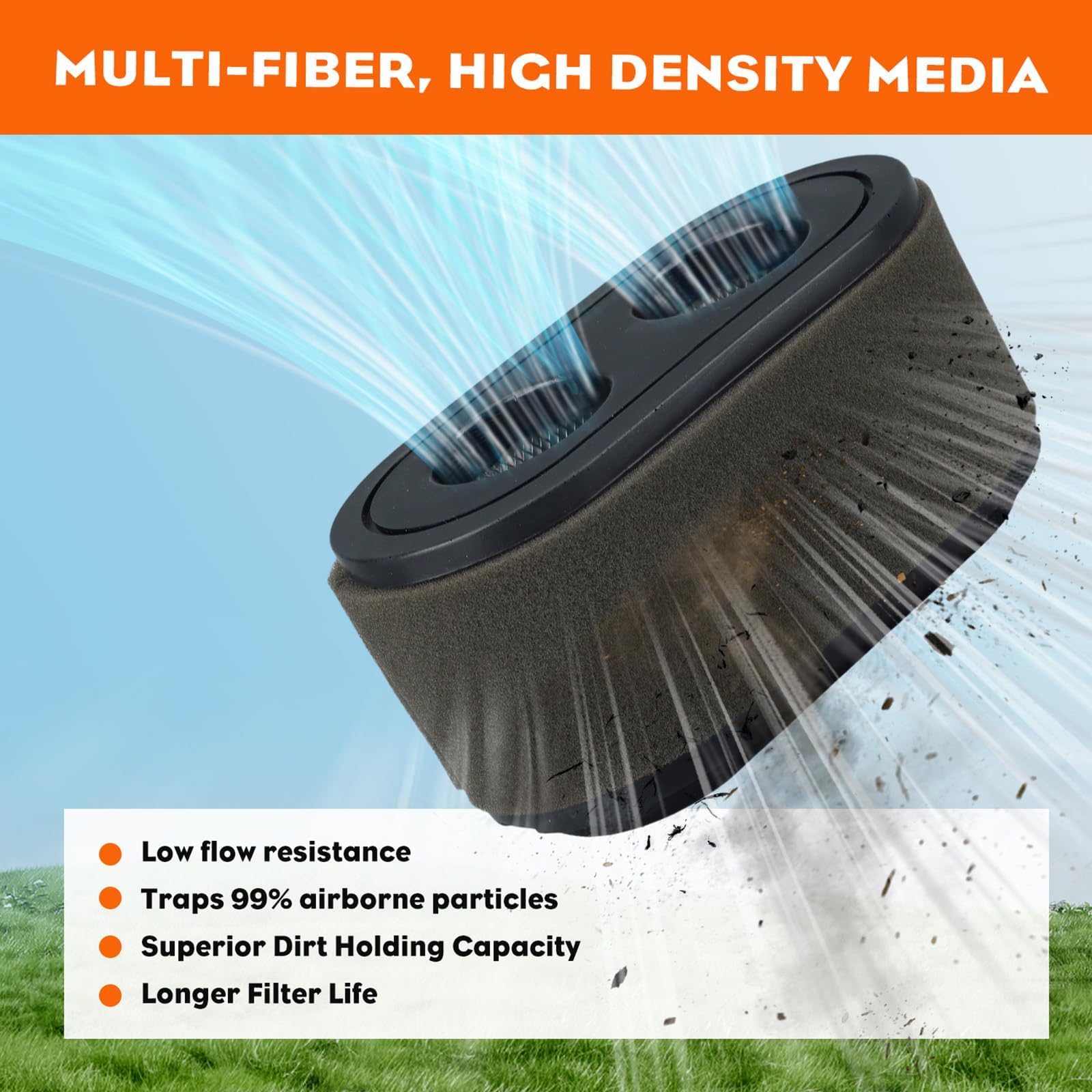 Close-up of Hipa SS5000 air filter material